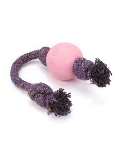 Beco Pets Eco-Friendly Ball On Rope Dog Toy, PINK