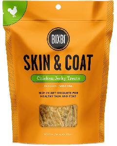 Bixbi Skin & Coat Chicken Jerky Dog Treats, 5 oz 