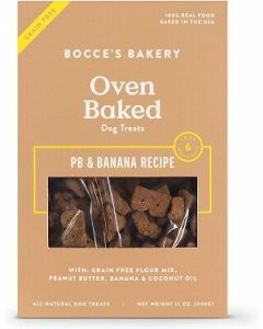 Bocce's Bakery Grain-Free Peanut Butter & Banana Biscuits Dog Treat, 12 oz