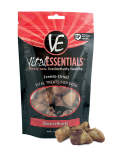 Vital Essentials Chicken Hearts Freeze Dried Dog Treats, 1.9 oz