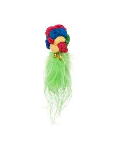 Chomper Kylie's Pom Pom Ball with Feather Boa Tail Cat Toy, 1 each