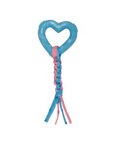 Chomper Puppy Tail Waggers Chew With Heart Dog Toy, Blue