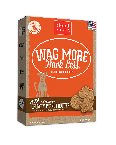 Cloud Star Wag More Bark Less Oven Baked Peanut Butter Cookie Dog Treats, 16 oz