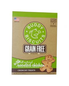 Buddy Biscuits Oven-Baked Grain Free Roasted Chicken Biscuits Dog Treats, 14 oz