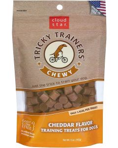 Cloud Star Chewy Tricky Trainers Cheddar Dog Treats, 5oz