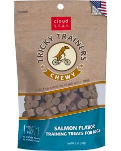 Cloud Star Chewy Tricky Trainers Salmon Dog Treats, 5oz