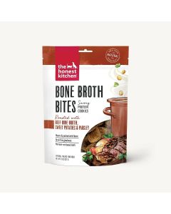 The Honest Kitchen Protein Cookies Bone Broth Bites with Beef Bone Broth, Sweet Potatoes & Parsley Dog Treats, 8 oz