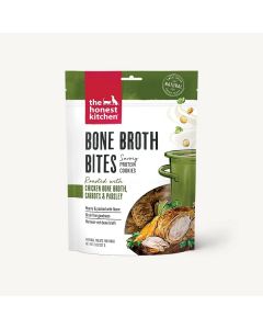 The Honest Kitchen Protein Cookies Bone Broth Bites with Chicken Bone Broth, Carrots & Parsley Dog Treats, 8 oz