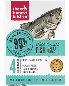 The Honest Kitchen Meal Booster 99% Wild Caught Salmon & Pollock Wet Dog Food, 5.5 oz – Case of 12