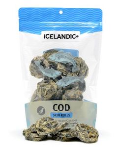 Icelandic+ Cod Skin Rolls Dog Treats, 3 oz