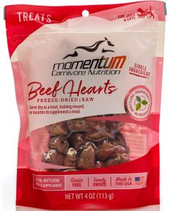 Momentum Carnivore Nutrition Freeze-Dried Beef Hearts Dog & Cat Treat