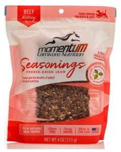 Momentum Carnivore Nutrition Freeze-Dried Beef Kidney Seasonings Dog & Cat Food Topper, 4 oz