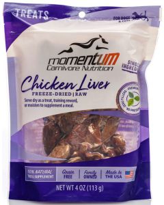 Momentum Carnivore Nutrition Freeze-Dried Chicken Liver Dog & Cat Treat
