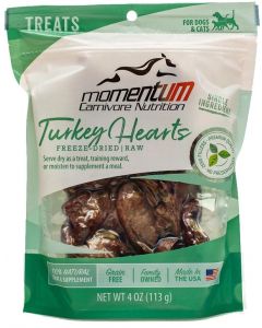 Momentum Carnivore Nutrition Freeze-Dried Turkey Hearts Dog & Cat Treat