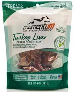 Momentum Carnivore Nutrition Freeze-Dried Turkey Liver Dog & Cat Treat