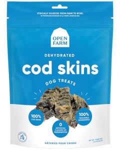 Open Farm Dehydrated Cod Skins Dog Treats, 2.25 oz
