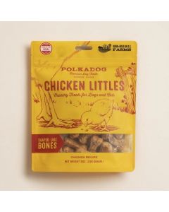 PolkaDog Chicken Littles Crunchy Bone Shaped Dehydrated Dog & Cat Treats,  8 oz