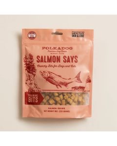 PolkaDog Salmon Says Training Bits Crunchy Dog & Cat Treats, 8 oz
