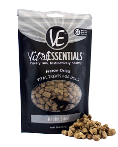Vital Essentials Rabbit Bites Freeze Dried Dog Treats, 2 oz
