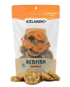 Icelandic+ Redfish Skin Rolls Dog Treats, 3 oz