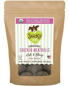 Snicky Snaks Organic Chicken Meatballs Soft & Chewy Dog Treat, 5.5 oz