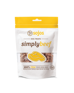 Sojos Simply Beef Raw Freeze-Dried Dog Treats, 4 oz