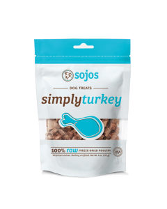 Sojos Simply Turkey Raw Freeze-Dried Dog Treats, 4 oz