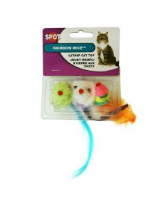 Spot Rainbow Mice Catnip Cat Toy, 3 Pack