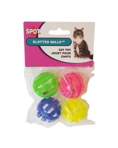 Spot Slotted Balls Cat Toy, 4 Pack