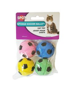 Spot Sponge Soccer Balls Cat Toy, 4 Pack