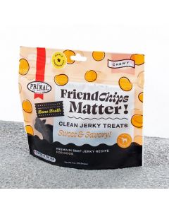 Primal Friendchips Matter Beef Jerky Dog Treats, 4 oz