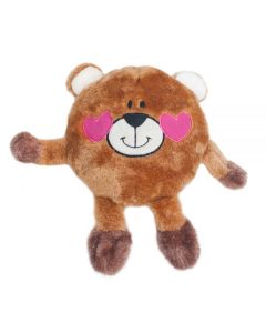 ZippyPaws Valentine's Brainey Bear in Love Dog Toy