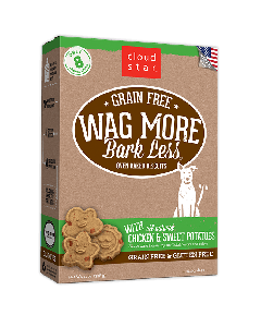 Cloud Star Wag More Bark Less Oven-Baked Biscuits Grain Free Chicken & Sweet Potatoes Dog Treats, 14 oz