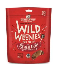 Stella & Chewy's Wild Weenies Red Meat with Beef, Goat & Lamb Freeze-Dried Dog Treats, 3.25 oz