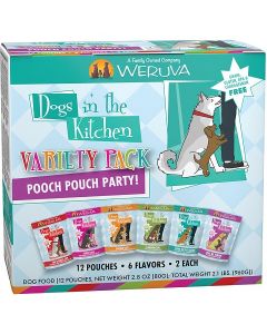 Weruva Dogs In The Kitchen Pooch Pouch Party Variety Pack, 2.8 oz – pack of 12