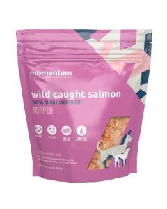 Momentum Carnivore Nutrition Freeze-Dried Wild Caught Salmon Single Ingredient Dog & Cat Food Topper, 3.75 oz