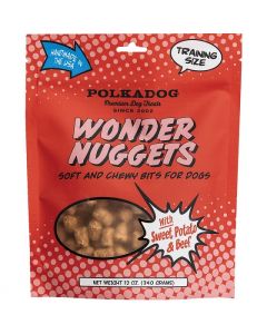 PolkaDog Wonder Nuggets Sweet Potato and  Beef Dog Treats, 12 oz