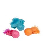 Chomper Kylie's Brites Paper Ball with Feathers Cat Toy, 3 pack